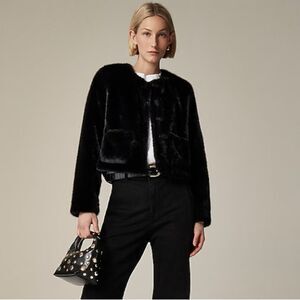 J Crew Faux Fur Lady Jacket NWT